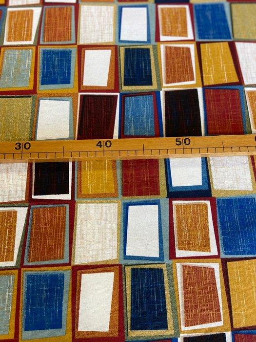 Exclusieve stof met geometrische ontwerpen in dubbele hoogte, Antiek en Kunst, Antiek | Kleden en Textiel