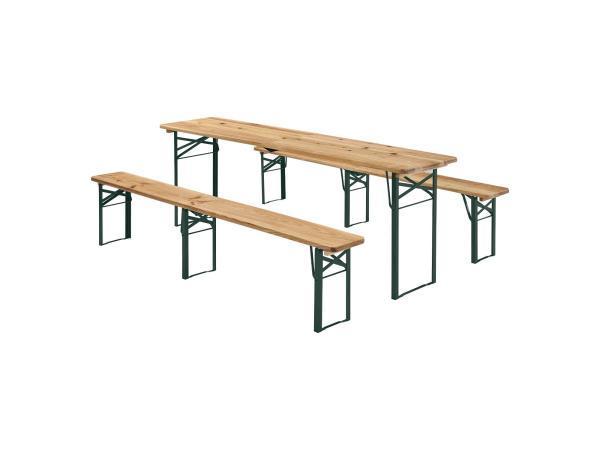 Veiling - Houten Biertafelset / Bierbank Passau - 3-delig, Tuin en Terras, Tuinbanken