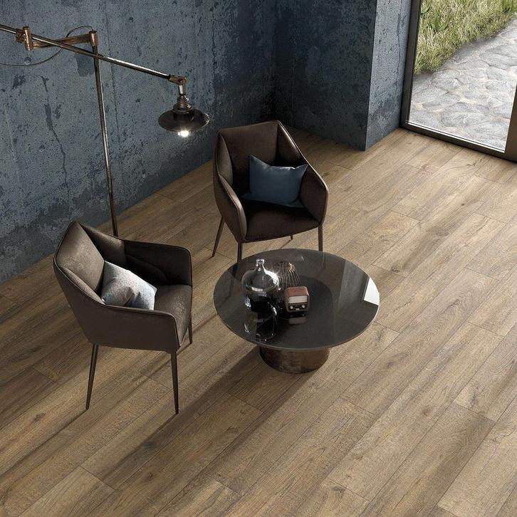 Vloertegel/Wandtegel Ragno Naturlab Greige Houtlook 25x150, Doe-het-zelf en Verbouw, Tegels, 20 tot 40 cm, 60 cm of meer, 10 m² of meer