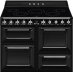 Smeg TR4110IBL2 inductie fornuis - 110 cm breed - zwart, Verzenden, 60 cm of meer, Nieuw, Energieklasse A of zuiniger