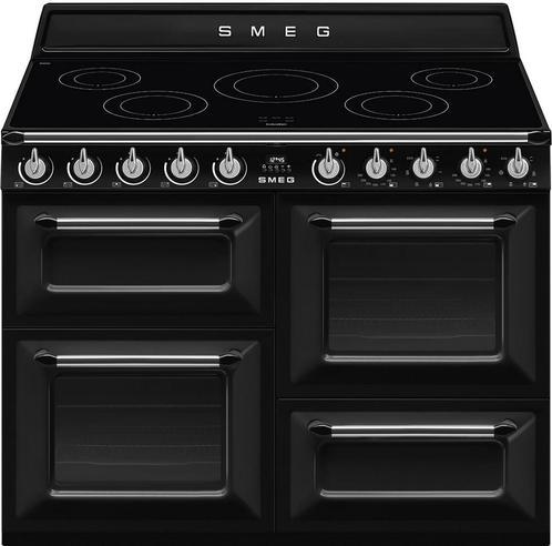 Smeg TR4110IBL2 inductie fornuis - 110 cm breed - zwart, Witgoed en Apparatuur, Fornuizen, 60 cm of meer, Vrijstaand, 5 kookzones of meer