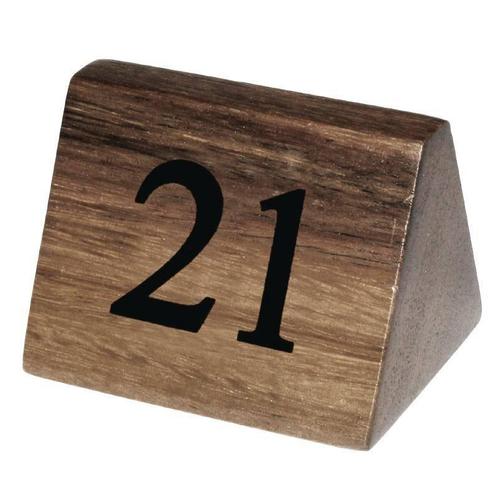 Houten tafelnummer bordje - 21 tot 30, Zakelijke goederen, Horeca | Keukenapparatuur, Nieuw in verpakking, Verzenden
