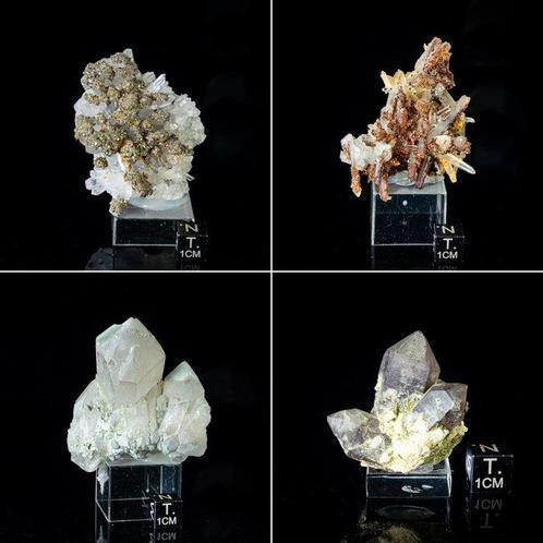 4 kwartsmonsters - Trepca-mijnen, Kosovo en Madan-ertsveld,, Verzamelen, Mineralen en Fossielen