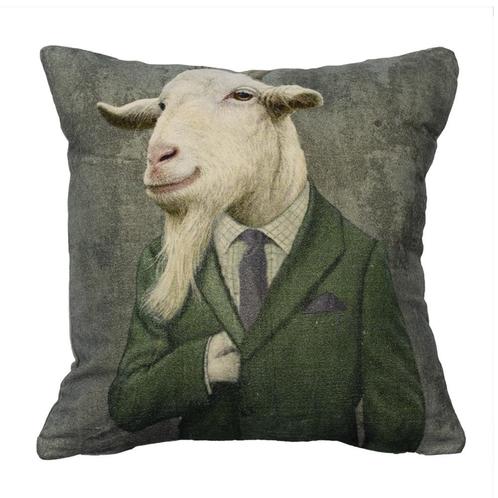 kussen fluweel preppy geit 45x45cm*, Huis en Inrichting, Woonaccessoires | Overige, Verzenden