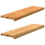 vidaXL Vensterbanken 2 st 90x25x2 cm massief eikenhout, Doe-het-zelf en Verbouw, Kozijnen en Schuifpuien, Verzenden, Nieuw