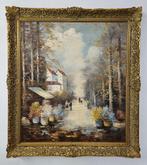 Peter Brouwer (1935) - Französischer Blumenmarkt, Antiek en Kunst, Kunst | Schilderijen | Klassiek