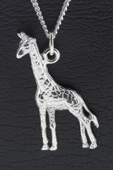 Zilveren Giraf groot ketting hanger, Sieraden, Tassen en Uiterlijk, Kettinghangers, Verzenden