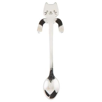 Fako Bijoux - Theelepel - Koffie Lepeltje - Hangende Kat - beschikbaar voor biedingen