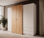 Meubella | Kledingkast wit 230x51x202 Garderobekast, Nieuw, Modern, 50 tot 75 cm, Verzenden