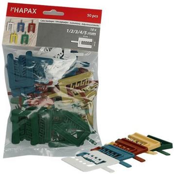 HAPAX uitvulplaatjes * 1-2-3-4-5mm/50st beschikbaar voor biedingen