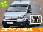 Volkswagen Crafter 2.0TDI 140PK L3H3 / Omvormer / Inrichting, Stof, Gebruikt, Zwart, Overige kleuren