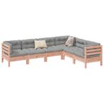 vidaXL 6-delige Loungeset met kussens massief douglas, Verzenden, Nieuw, Loungeset