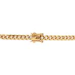 Gouden vintage gourmet armband met smaragd 18 kt, Ophalen of Verzenden, Nieuw