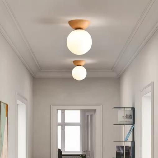 Moderne LED Plafondlamp – Glas en IJzer Nordic Stijl Binnen, Huis en Inrichting, Lampen | Spots, Nieuw, Verzenden