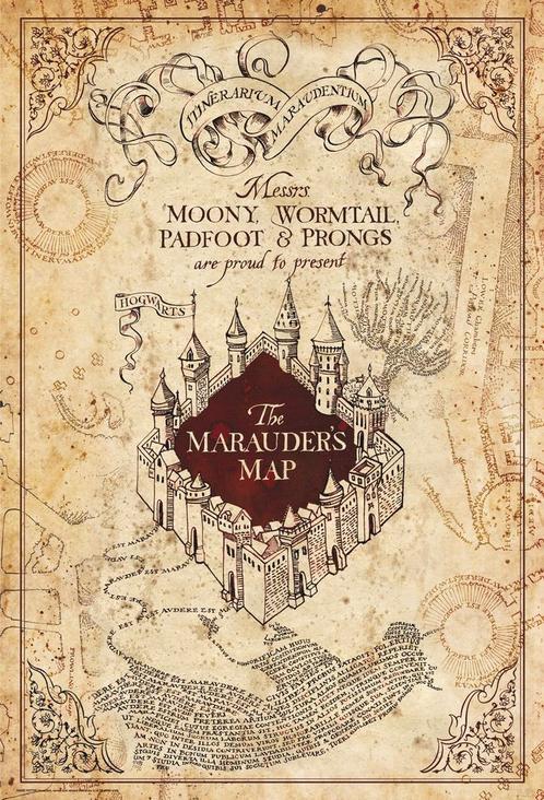 Poster Harry Potter Maurauders Map 61x91,5cm, Verzamelen, Posters, Nieuw, A1 t/m A3, Verzenden