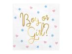 Gender Reveal Boy or Girl servetten, Hobby en Vrije tijd, Feestartikelen, Ophalen of Verzenden, Nieuw