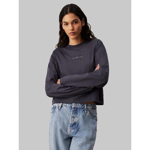 Calvin Klein Shirt met lange mouwen MONOLOGO LOOSE LS TEE, Kleding | Dames, T-shirts, Nieuw, Verzenden