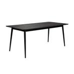 *WOONWINKEL* Eettafel Zwart Eiken Visgraat 160 X 80 Cm, Verzenden, Nieuw