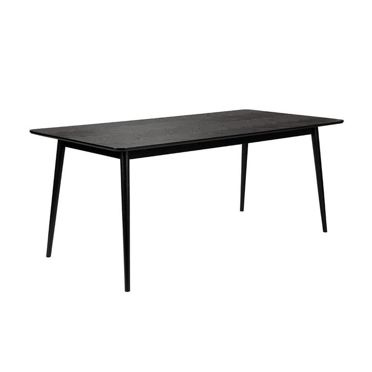 *WOONWINKEL* Eettafel Zwart Eiken Visgraat 160 X 80 Cm, Huis en Inrichting, Tafels | Eettafels, Nieuw, Verzenden