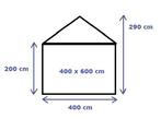 Classic Plus Feest-tent PVC 4x6x2 mtr in Wit-Beige, Verzenden, Nieuw