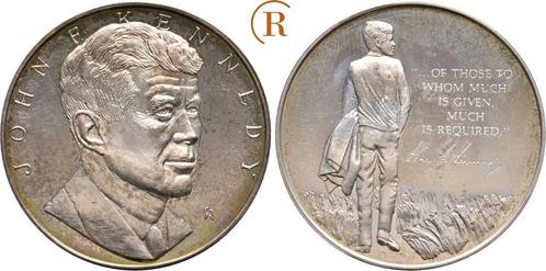 Zilver medaille auf John F Kennedy o J Usa:, Postzegels en Munten, Munten en Bankbiljetten | Toebehoren, Verzenden