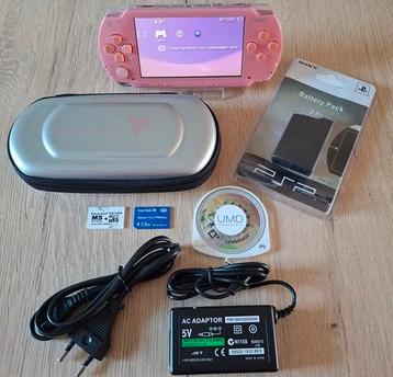 PSP 1004 roze | Complete Set + game beschikbaar voor biedingen