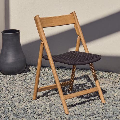 *WOONWINKEL* Kave Home Dandara Houten Klapstoel Voor Buiten, Tuin en Terras, Tuinsets en Loungesets, Nieuw, Verzenden