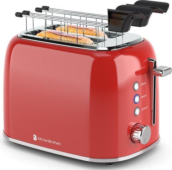 2dekans | KitchenBrothers Broodrooster met Tostiklemmen -, Witgoed en Apparatuur, Broodroosters, Zo goed als nieuw, Ophalen of Verzenden