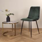 Eetkamerstoel  Velvet Groen - Armstoel Groen  - Stoel, Huis en Inrichting, Stoelen, Ophalen of Verzenden, Nieuw
