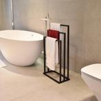 Modern zwart handdoekenrek met 3 armen voor de badkamer, Ophalen of Verzenden, Nieuw