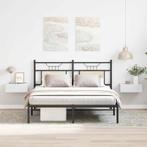 vidaXL Nachtkastjes 2 st zwevend 40x30x15 cm bewerkt hout, Minder dan 45 cm, Verzenden, Nieuw, Minder dan 55 cm
