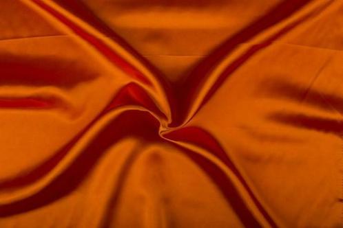 Bruidsstoffen oranjerood, Hobby en Vrije tijd, Stoffen en Lappen, 120 cm of meer, 200 cm of meer, Oranje, Nieuw, Satijn of Zijde