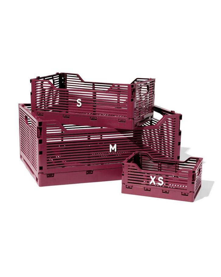 HEMA Klapkrat letterbord recycled bordeauxrood, Huis en Inrichting, Kasten | Overige, Nieuw, Verzenden