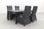 VDG Darwin/Baltimor 180 cm. verstelbare tuinset - 5-delig, Verzenden, Nieuw, Wicker, Tuinset