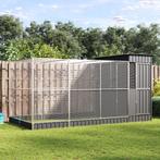 vidaXL Volière met verlengstuk zilver 416x203x216 cm staal, Verzenden, Nieuw