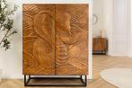 Highboard SNAKE 120cm brown mango wood - 45634, Ophalen of Verzenden, Nieuw