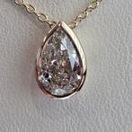 Halsketting - 14 karaat Geel goud - 1.08ct. tw. Diamant, Sieraden, Tassen en Uiterlijk, Kettingen, Nieuw