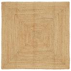vidaXL Gebied Tapijt Beige 120 x 120 cm Jute, Huis en Inrichting, Verzenden, Nieuw, Beige