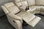 Cinema fauteuil HOLLYWOD 5-zits kunstleer beige - 47589, Ophalen of Verzenden, Nieuw