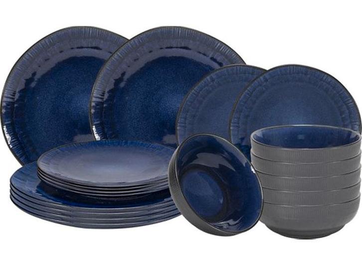 Serviesset Athene - Navy - 18-delig, Huis en Inrichting, Keuken | Servies, Nieuw, Verzenden