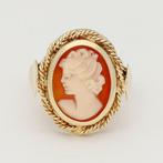 Ring - 18 karaat Geel goud - Camee, Sieraden, Tassen en Uiterlijk, Ringen, Nieuw