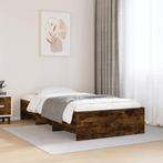 vidaXL Bedframe zonder matras hout gerookt eikenkleurig, Huis en Inrichting, 90 cm, Eenpersoons, Bruin, Verzenden