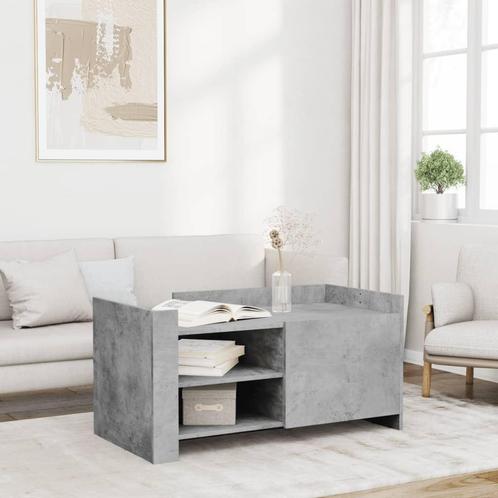 vidaXL Salontafel 100x50x50 cm bewerkt hout betongrijs, Huis en Inrichting, Tafels | Salontafels, 100 tot 150 cm, Nieuw, Overige houtsoorten