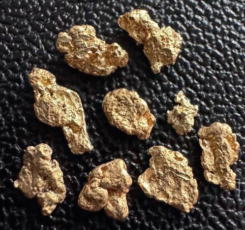 Goud Goud nuggets- 0.5 g - (9), Verzamelen, Mineralen en Fossielen