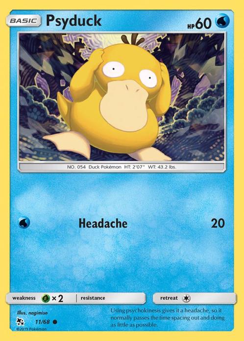 Psyduck 11/68 Hidden Fates, Hobby en Vrije tijd, Verzamelkaartspellen | Pokémon, Losse kaart, Nieuw, Foil, Ophalen of Verzenden