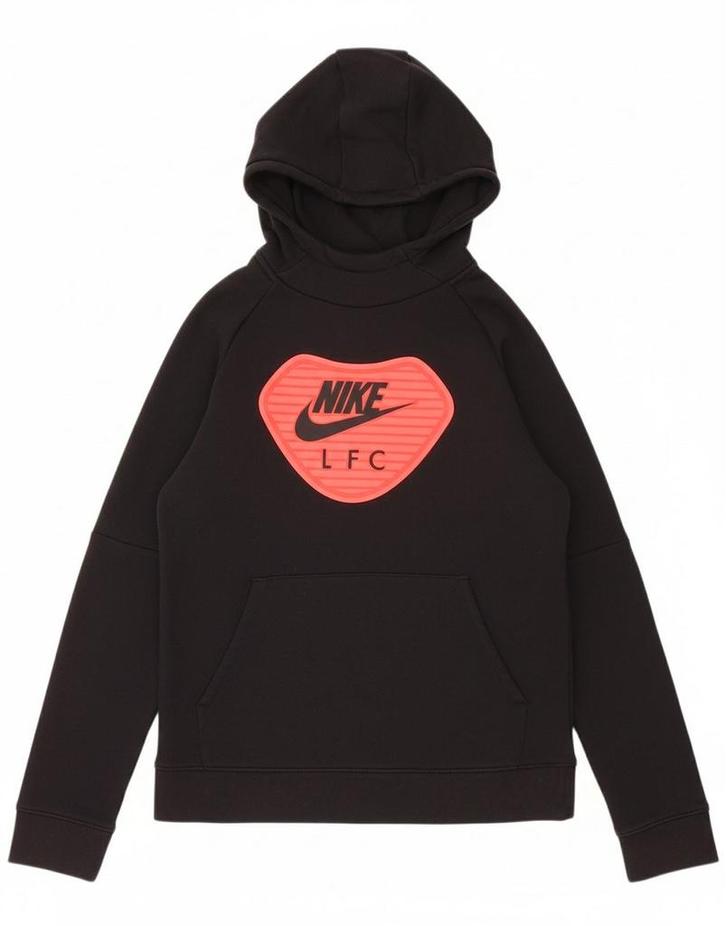 NIKE Girls Graphic Hoodie Jumper 10-11 Years Medium Black, Kleding | Dames, Truien en Vesten, Verzenden