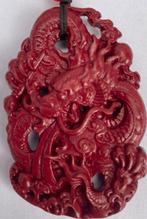 Cinnaber - Hanger - Dragon Double Sided, Antiek en Kunst