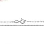 Zilveren loose rope prince of wales ketting 40 cm, Nieuw, Zilver, Zilver, Verzenden