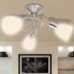 vidaXL Plafondlamp met glazen kappen voor 3 x E14 peertjes, Huis en Inrichting, Lampen | Plafondlampen, Verzenden, Nieuw
