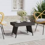 vidaXL Bijzettafel inklapbaar 60x40x38 cm poly rattan zwart, Huis en Inrichting, Tafels | Bijzettafels, Verzenden, Nieuw